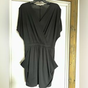 RACHEL Rachel Roy Black Wrap-Style Mini Dress